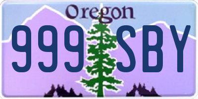 OR license plate 999SBY