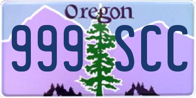 OR license plate 999SCC