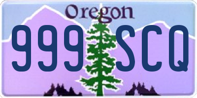 OR license plate 999SCQ