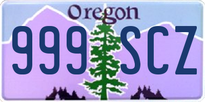 OR license plate 999SCZ