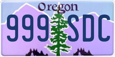 OR license plate 999SDC