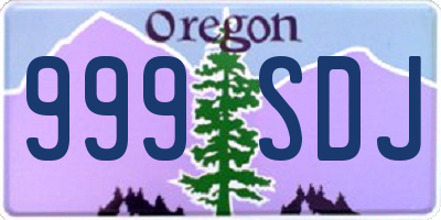 OR license plate 999SDJ