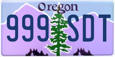 OR license plate 999SDT