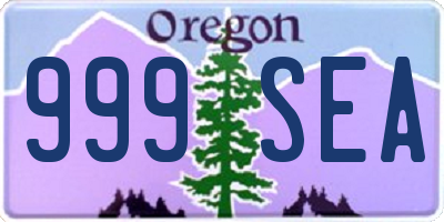 OR license plate 999SEA