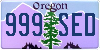 OR license plate 999SED