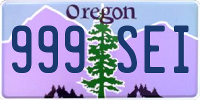 OR license plate 999SEI