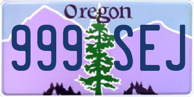 OR license plate 999SEJ