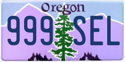 OR license plate 999SEL