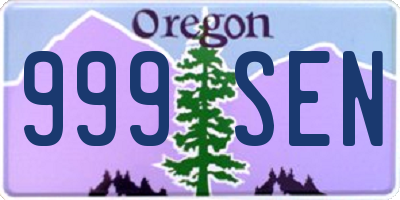 OR license plate 999SEN