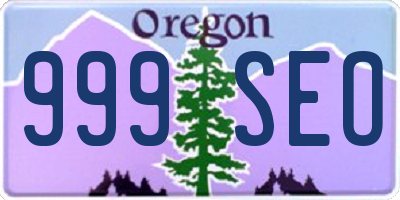 OR license plate 999SEO