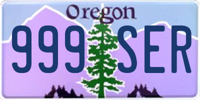 OR license plate 999SER