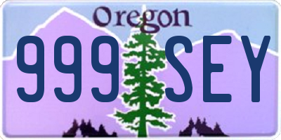 OR license plate 999SEY