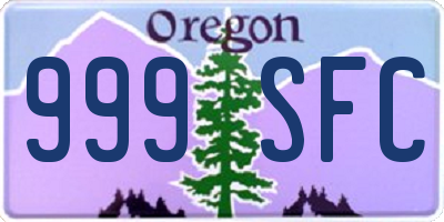 OR license plate 999SFC