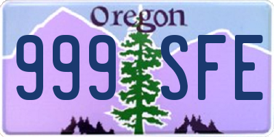 OR license plate 999SFE