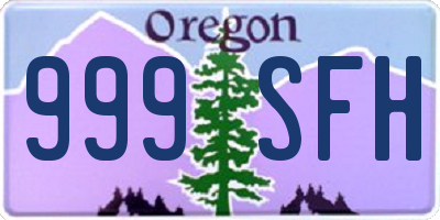 OR license plate 999SFH