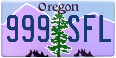 OR license plate 999SFL