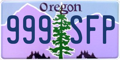 OR license plate 999SFP