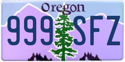 OR license plate 999SFZ