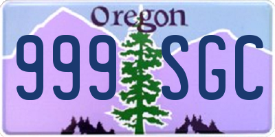 OR license plate 999SGC