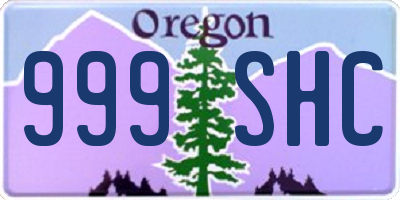 OR license plate 999SHC