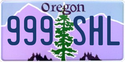 OR license plate 999SHL