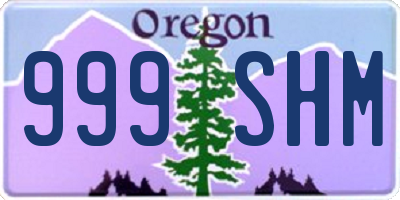OR license plate 999SHM