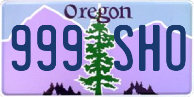 OR license plate 999SHO