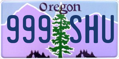 OR license plate 999SHU