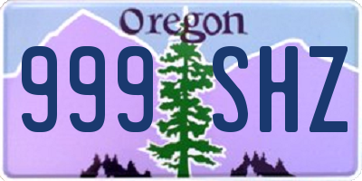 OR license plate 999SHZ