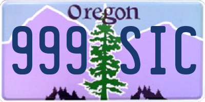 OR license plate 999SIC