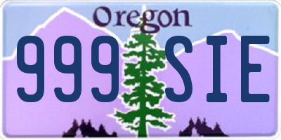 OR license plate 999SIE