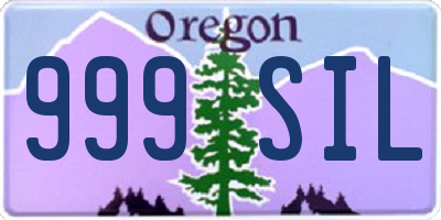 OR license plate 999SIL