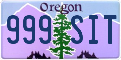 OR license plate 999SIT