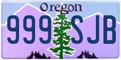 OR license plate 999SJB