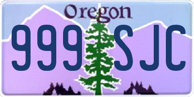 OR license plate 999SJC