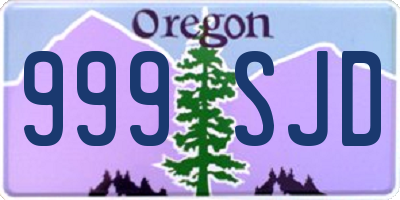 OR license plate 999SJD