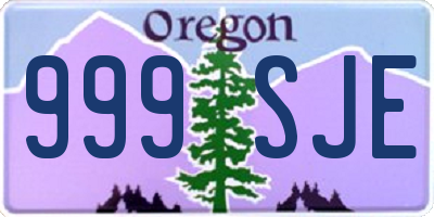 OR license plate 999SJE