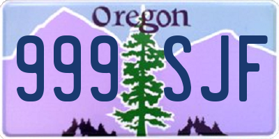 OR license plate 999SJF