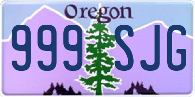 OR license plate 999SJG