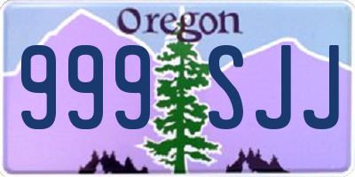 OR license plate 999SJJ
