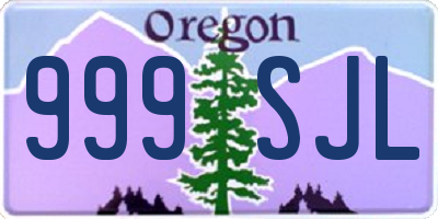 OR license plate 999SJL