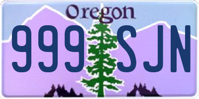 OR license plate 999SJN