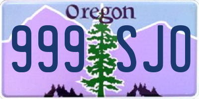 OR license plate 999SJO