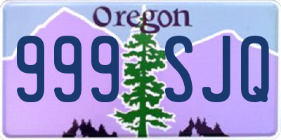 OR license plate 999SJQ