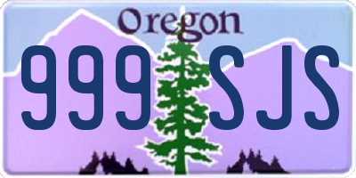 OR license plate 999SJS