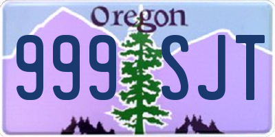 OR license plate 999SJT