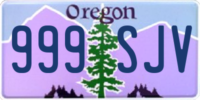 OR license plate 999SJV