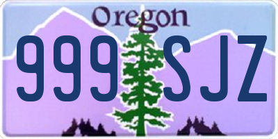 OR license plate 999SJZ