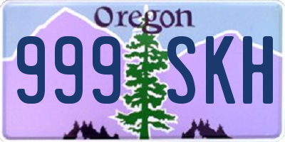 OR license plate 999SKH