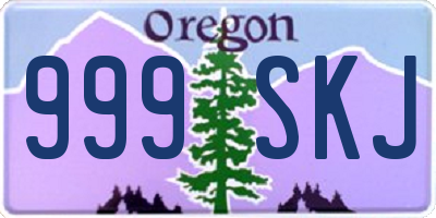 OR license plate 999SKJ